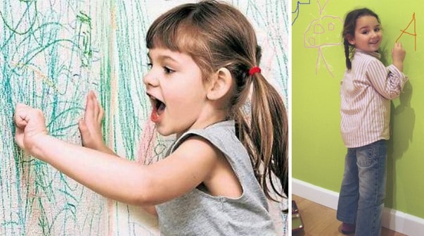 Como quitar las manchas de crayón de las paredes